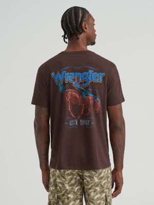 Horse & Rider Back Graphic T-Shirt in Black Coffee Horse alternative view 2