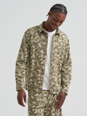 Men's Utility Camo Overshirt in Silverling Camo alternative view