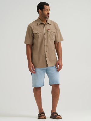 Men's Relaxed Stretch Poplin Shirt in Ermine Heather alternative view