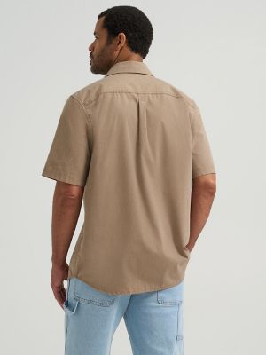 Men's Relaxed Stretch Poplin Shirt in Ermine Heather alternative view 2