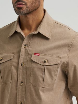 Men's Relaxed Stretch Poplin Shirt in Ermine Heather alternative view 3