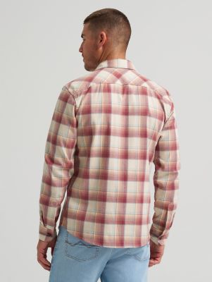 Men's Slim Fit Plaid Shirt in Apple Butter
