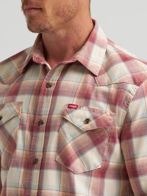 Men's Slim Fit Plaid Shirt in Apple Butter