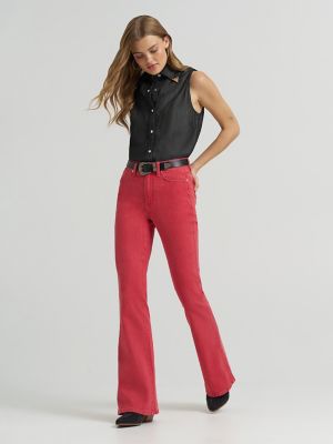 Lainey Wilson x Wrangler Red Flare Jeans
