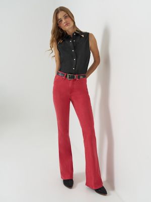Lainey Wilson x Wrangler Red Flare Jeans