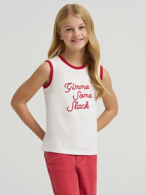 Детские футболки Wrangler Girl's Lainey Wilson x Wrangler Gimme Some Slack Tank