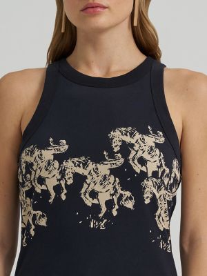 Lainey Wilson x Wrangler Cowboy Tank in Black alternative view 5