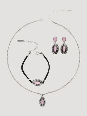 Stone Pendant Necklace/Earring/Bracelet Set from Wrangler - $29.97