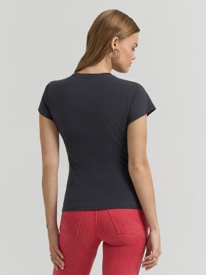 Lainey Wilson x Wrangler On Deck Shrunken Band Tee in Black alternative view 4