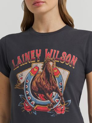 Lainey Wilson x Wrangler On Deck Shrunken Band Tee in Black alternative view 5