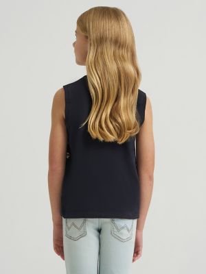 Girl's Lainey Wilson x Wrangler Cowboy Tank in Black