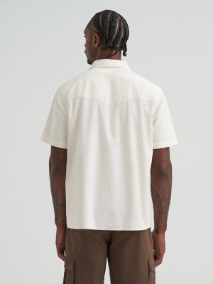 Men's Relaxed Utility Shirt in Natural alternative view 4
