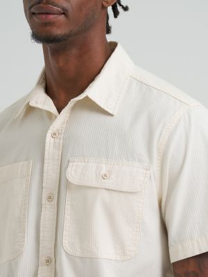 Men's Relaxed Utility Shirt in Natural alternative view 5