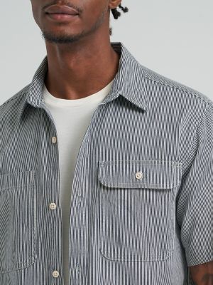 Men's Relaxed Utility Shirt in Rinse alternative view 4