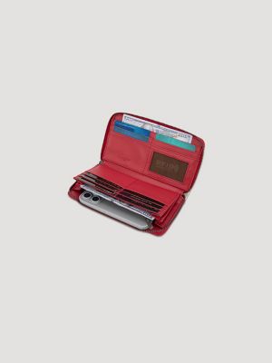 Southwest Stripe Wristlet in Burgundy