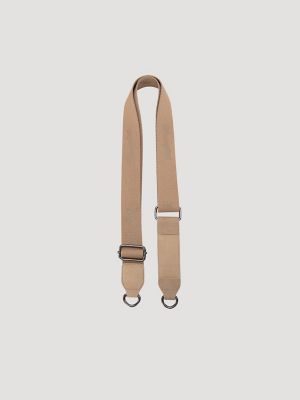 Buckle and Fringe Satchel Bag in Tan