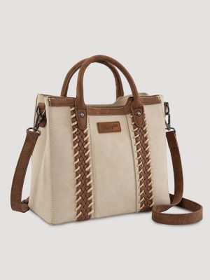 Small Braid Trim Tote in Beige