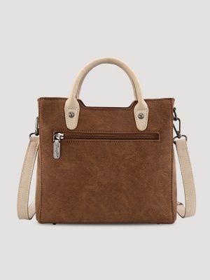 Small Braid Trim Tote in Brown