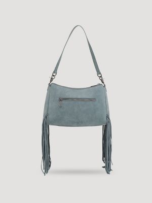 Buckle and Fringe Satchel Bag