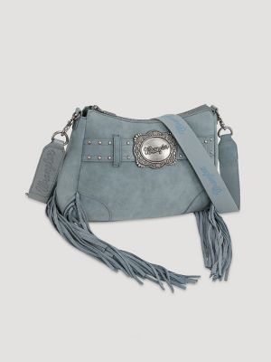 Buckle and Fringe Satchel Bag