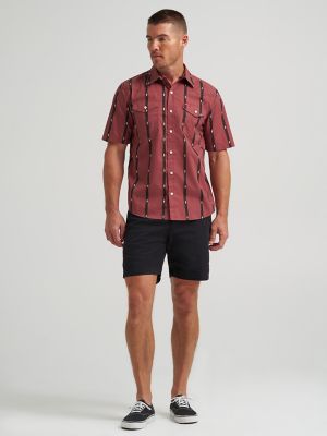 Men's Novelty Print Shirt in Checotah Stripe alternative view