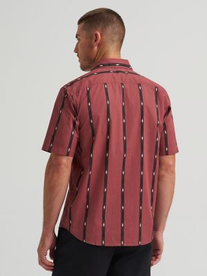 Men's Novelty Print Shirt in Checotah Stripe alternative view 2