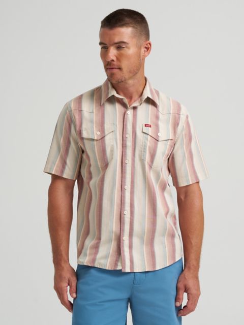 Мужские рубашки Wrangler Men's Novelty Stripe Shirt