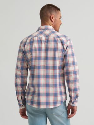 Men's Slim Fit Plaid Shirt in Patriot Red alternative view 2