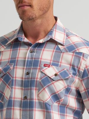 Men's Slim Fit Plaid Shirt in Patriot Red alternative view 3