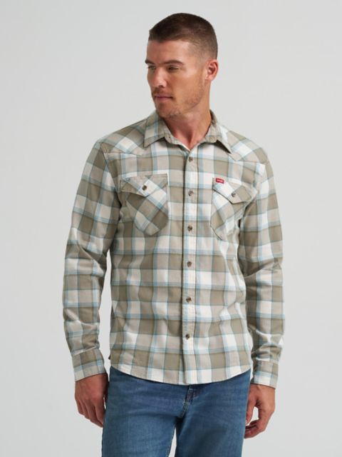 Мужские рубашки Wrangler Men's Slim Fit Plaid Shirt
