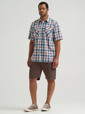 Mens Heritage Plaid Poplin Shirt:Apple Butter Heather:5X alternative view