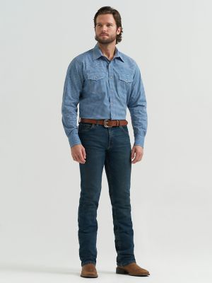 Men's 20X&reg; Competition Advanced Comfort Long Sleeve Two Pocket Western Snap Shirt in Midnight Blue alternative view