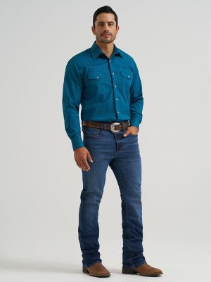 Men's 20X&reg; Competition Advanced Comfort Long Sleeve Two Pocket Western Snap Shirt in Concentric Square alternative view