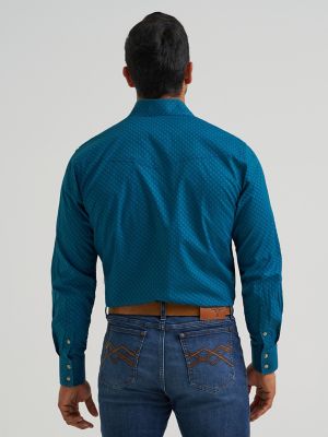 Men's 20X&reg; Competition Advanced Comfort Long Sleeve Two Pocket Western Snap Shirt in Concentric Square alternative view 2