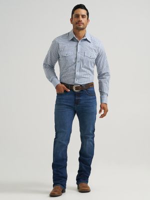 Men's 20X&reg; Competition Advanced Comfort Long Sleeve Two Pocket Western Snap Shirt in Modular White alternative view