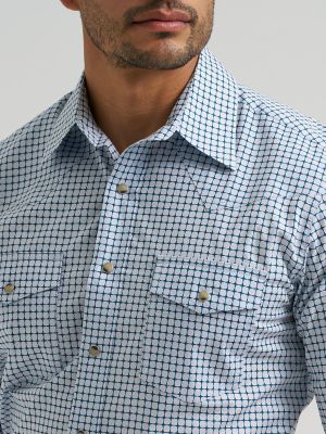 Men's 20X&reg; Competition Advanced Comfort Long Sleeve Two Pocket Western Snap Shirt in Modular White alternative view 3