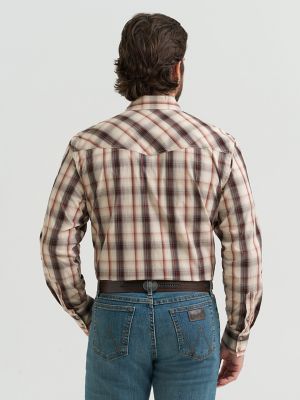 Men's 20X&reg; Competition Advanced Comfort Long Sleeve Two Pocket Western Snap Shirt in Golden Brown alternative view 3