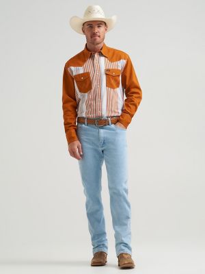Lone Star Brushpopper Western Snap Workshirt in Texas
