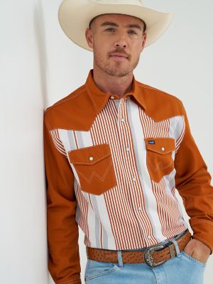 Lone Star Brushpopper Western Snap Workshirt in Texas