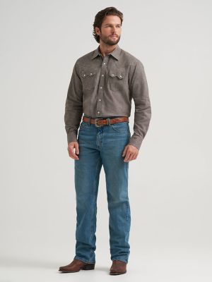 Men's Cody Johnson Two Pocket Western Snap Shirt in Black Olive