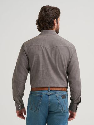 Men's Cody Johnson Two Pocket Western Snap Shirt in Black Olive
