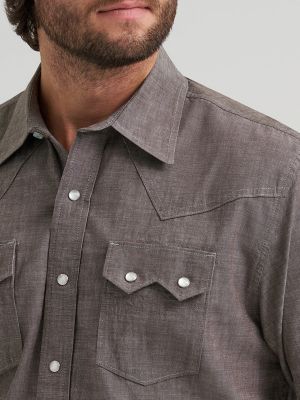 Men's Cody Johnson Two Pocket Western Snap Shirt in Black Olive