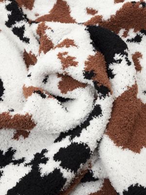 Wrangler Stretchy Throw Blanket in Brown/White