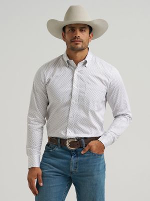 Mens Cody Johnson 1 Pocket Button Shirt:Barbed Wire:S main view