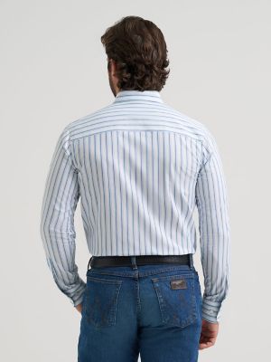 Men's Cody Johnson One Pocket Button Down Shirt in Glacier Stripes