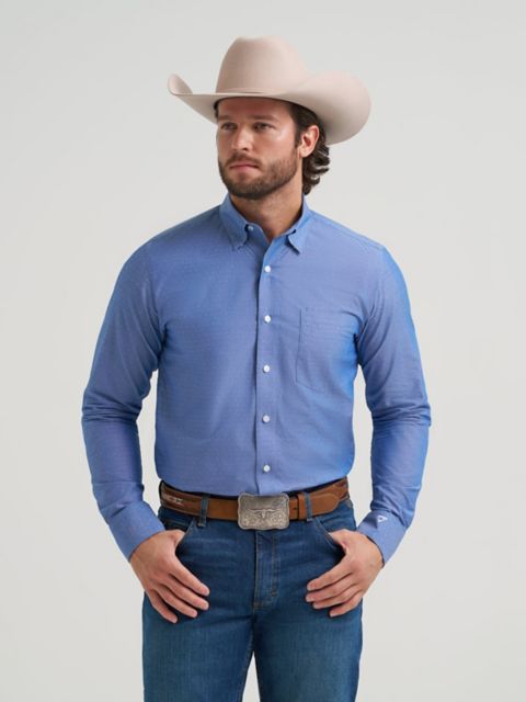 Мужские рубашки Wrangler Men's Cody Johnson One Pocket Button Down Shirt