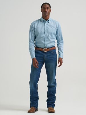 Men's Cody Johnson One Pocket Button Down Shirt in Porcelain Blues