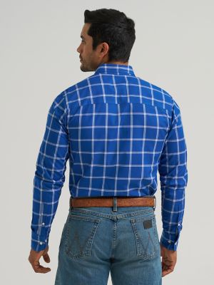 Men's Cody Johnson One Pocket Button Down Shirt in Bluebell Plaid alternative view 2