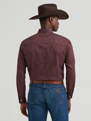 Men's Cody Johnson One Pocket Button Down Shirt in Wine