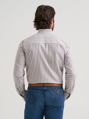 Mens Cody Johnson 1 Pocket Button Shirt:Wine Stripes:M alternative view 2